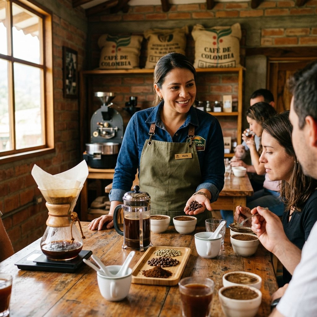 Experiencia sensorial y cata de café en el Eje Cafetero
